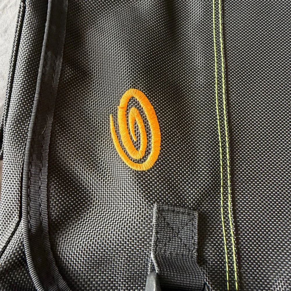 Vintage Timbuk2 Classic Messenger Bag Medium Black Orange Laptop Nylon